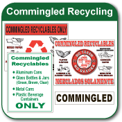 commingled recycling decals