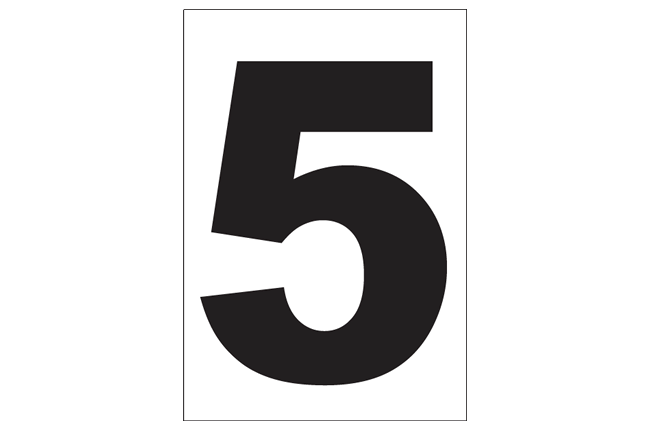 vinyl-number-5-sticker