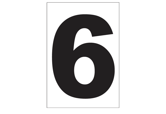 vinyl-number-6-sticker