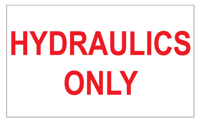 hydraulics-only-sticker