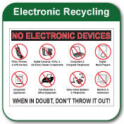 electronic recycling decals