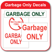 Garbage Only Decals