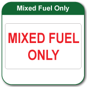 mixed fuel only decal