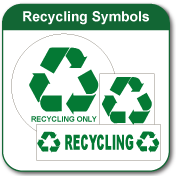 recycling symbol stickers