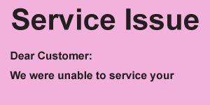 Service Issue Sticker