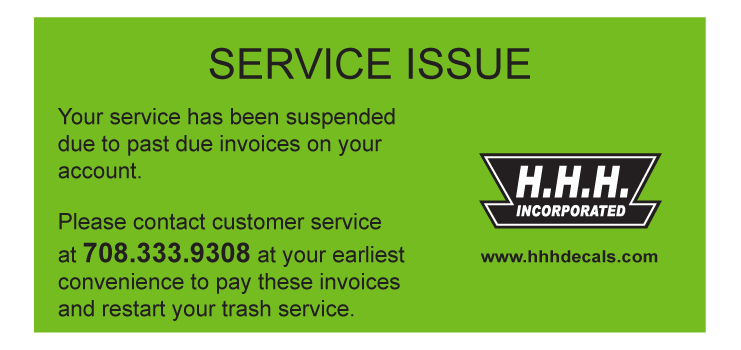 service-issue-sticker