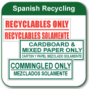 bilingual recycling decals