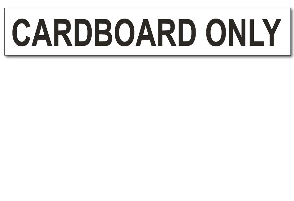cardboard-only-sticker-black-and-white