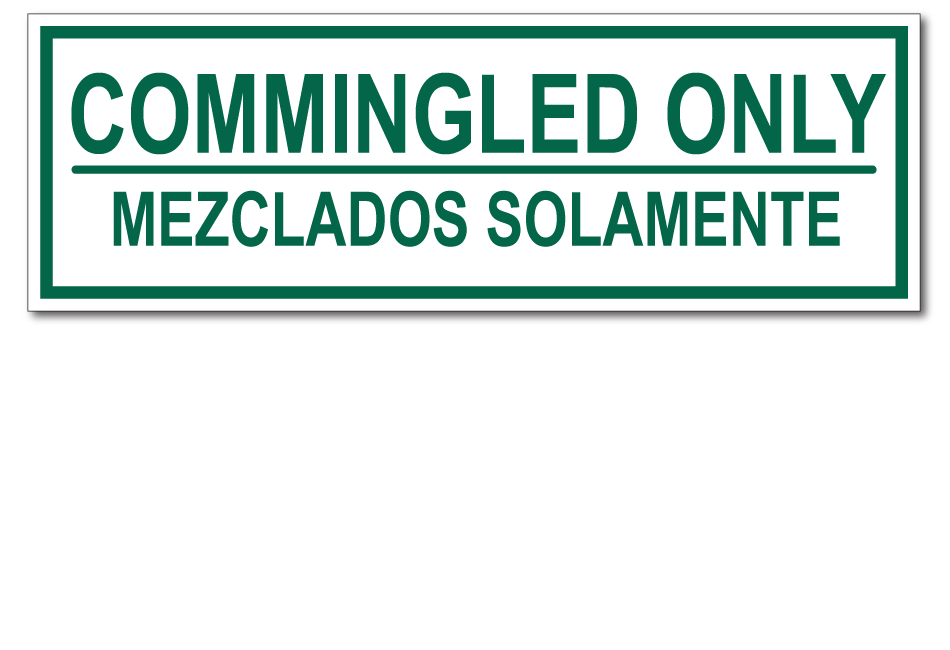 commingled-only-mezclados-solamente-sticker