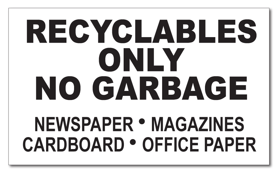 recyclables-only-no-garbage-sticker