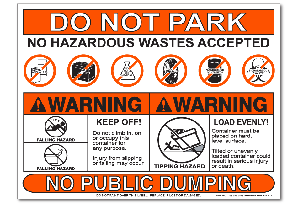 warning-do-not-play-warning-load-evenly-do-not-park-no-hazardous-waste-sticker
